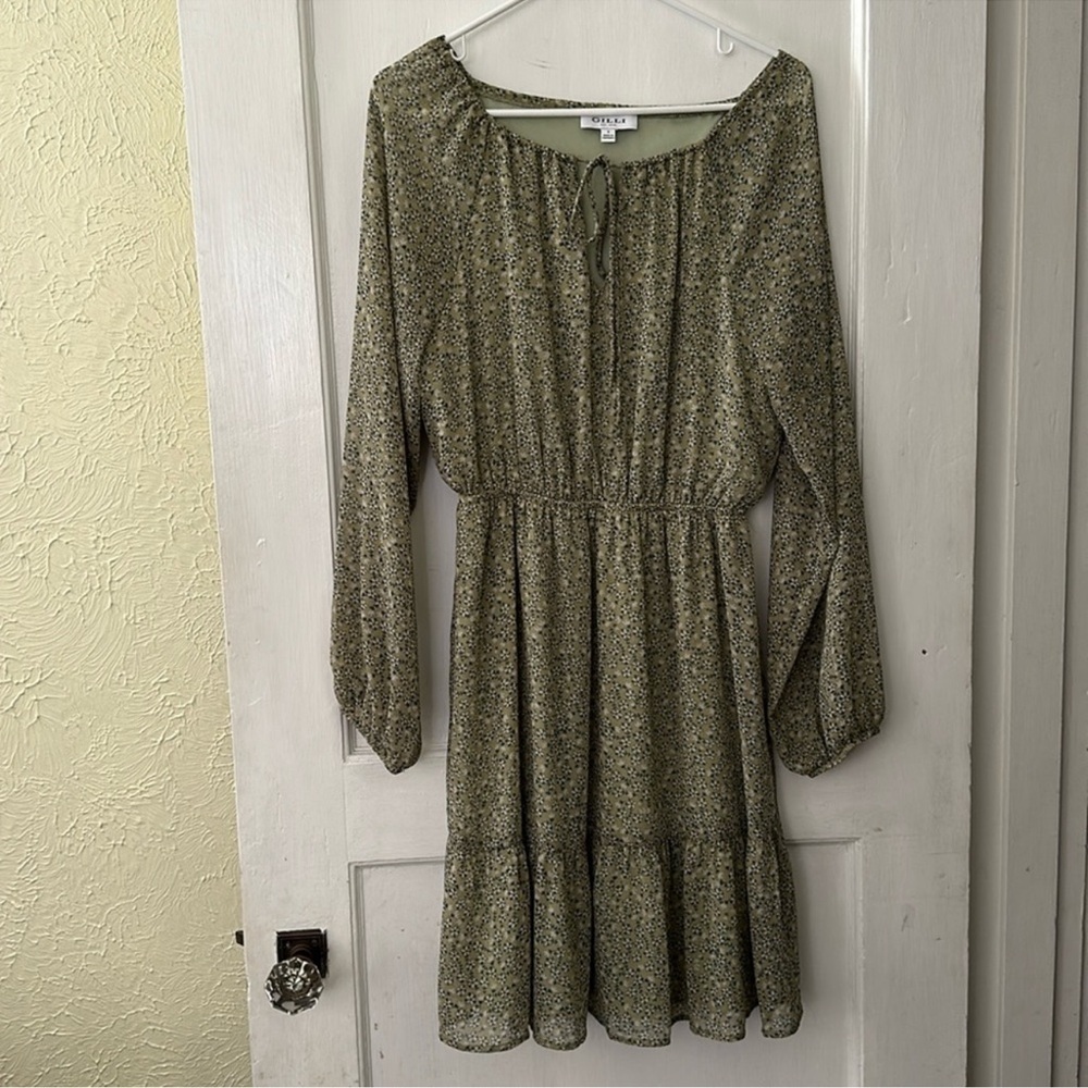 Gilli Green Floral Midi Dress